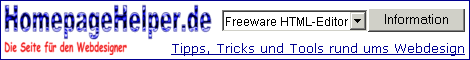 HomepageHelper.de - Homepage-Tools, Software, Java-Applets - rund ums Webdesign